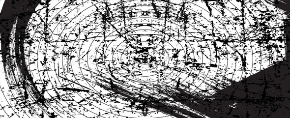 Black and White Grunge Brush Stroke Texture. Black Brush Stroke Isolated on White Background. Ink brush strokes, lines. Grunge background