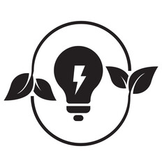 Green Energy Icon Logo Illustration Vector Isolated. Earth Day and Ecology Icon-Set. 