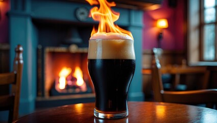 Blazing Irish black ale. Filmed in a pub setting.