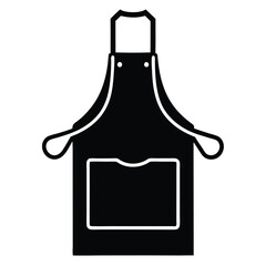 butcher element isolated apron on white background