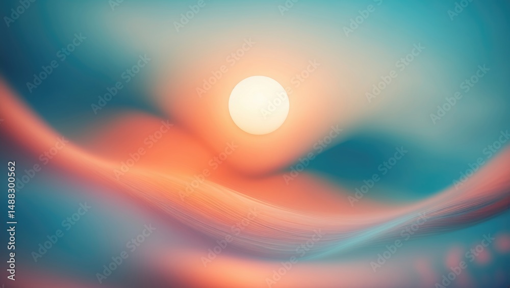 Poster natural background abstract. summer vacation concept with copy space. blurred sun and sky bokeh effe