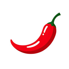Vibrant Red Chili Pepper Illustration Spicy Food Graphic