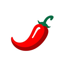 Vibrant Red Chili Pepper Illustration Spicy Food Graphic Design Element