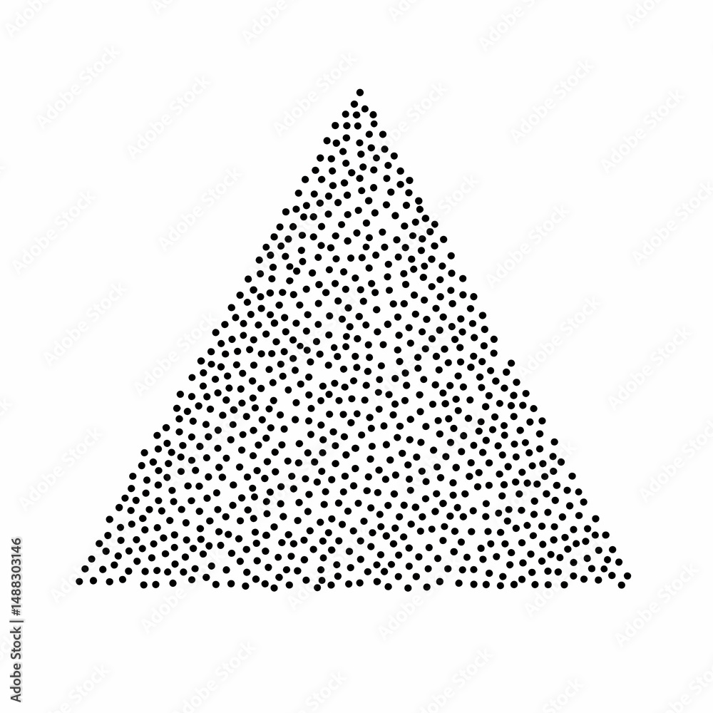 Wall mural abstract triangular dot pattern, white background, graphic design element, suitable for presentation