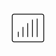 Growth chart statistics graph icon vector sign