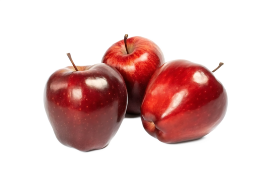 Red delicious apples isolated on transparent background.PNG