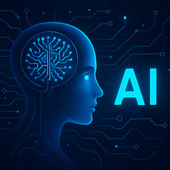 AI head with circuit board