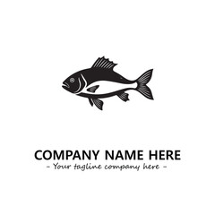 Fish silhouette logo company design vector illustration