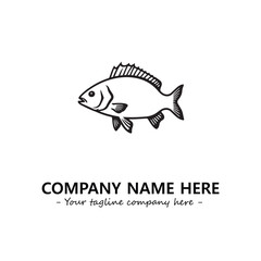 Fish silhouette logo company design vector illustration
