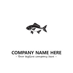 Fish silhouette logo company design vector illustration
