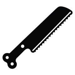 butcher element isolated bone saw on white background