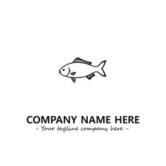 Fish silhouette logo company design vector illustration