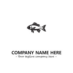 Fish silhouette logo company design vector illustration