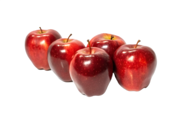 Red delicious apples isolated on transparent background.PNG