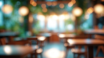 Out-of-focus perspective of stunning interior