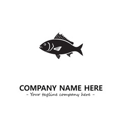 Fish silhouette logo company design vector illustration