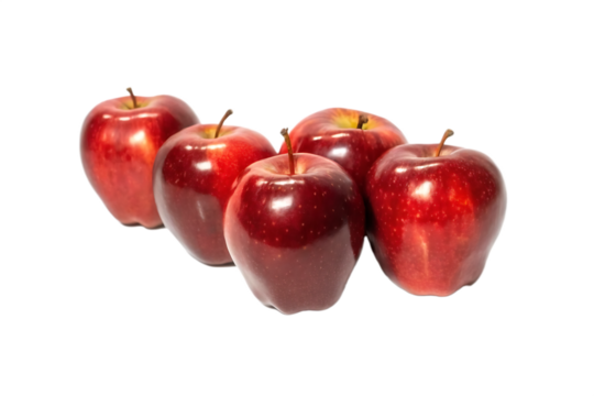 Red delicious apples isolated on transparent background.PNG