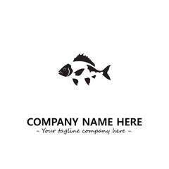 Fish silhouette logo company design vector illustration