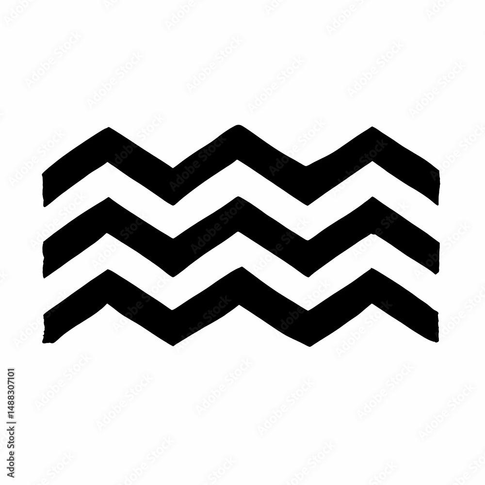 Wall mural abstract black and white wavy lines pattern. ideal for website backgrounds or textile design