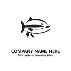 Fish silhouette logo company design vector illustration