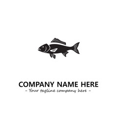Fish silhouette logo company design vector illustration