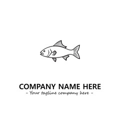 Fish silhouette logo company design vector illustration