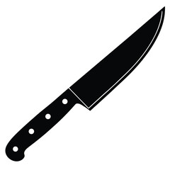 butcher element isolated boning knife on white background
