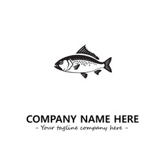 Fish silhouette logo company design vector illustration