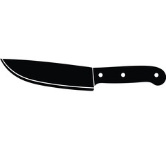 butcher element isolated boning knife on white background