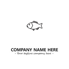 Fish silhouette logo company design vector illustration