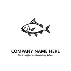 Fish silhouette logo company design vector illustration