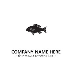 Fish silhouette logo company design vector illustration