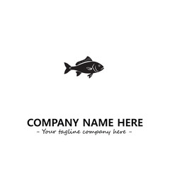 Fish silhouette logo company design vector illustration