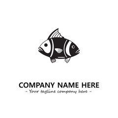 Fish silhouette logo company design vector illustration
