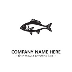 Fish silhouette logo company design vector illustration