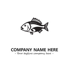 Obraz premium Fish silhouette logo company design vector illustration