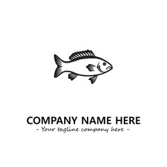 Fish silhouette logo company design vector illustration
