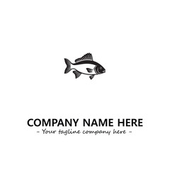 Fish silhouette logo company design vector illustration