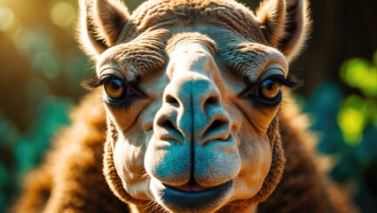 Front view photography of a camel with space for text input