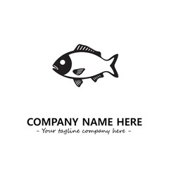 Fish silhouette logo company design vector illustration