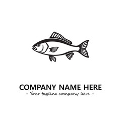 Fish silhouette logo company design vector illustration