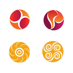 Set of colorful abstract logo