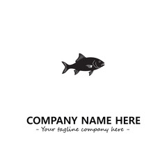 Fish silhouette logo company design vector illustration