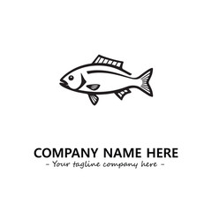 Fish silhouette logo company design vector illustration