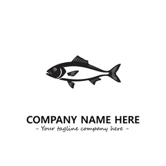 Fish silhouette logo company design vector illustration
