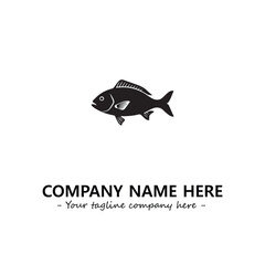 Fish silhouette logo company design vector illustration