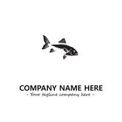 Fish silhouette logo company design vector illustration