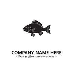 Fish silhouette logo company design vector illustration