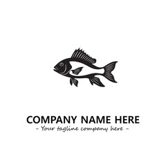 Fish silhouette logo company design vector illustration