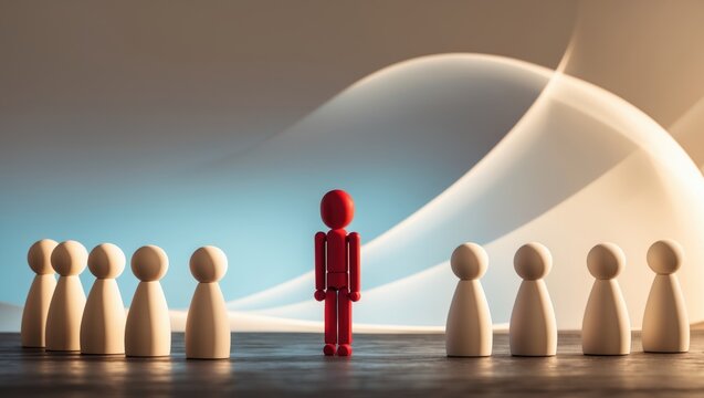 Mockup of personal identity emphasizing individuality. Don&iuml;&iquest;&frac12;t blend in. Stand apart from others.